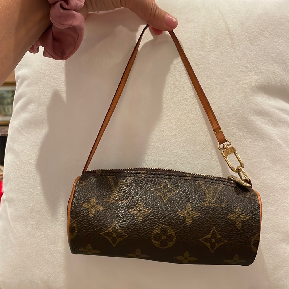Authentic Vintage LOUIS VUITTON Monogram Mini Papillon Pouch Bag Eclair Zipper